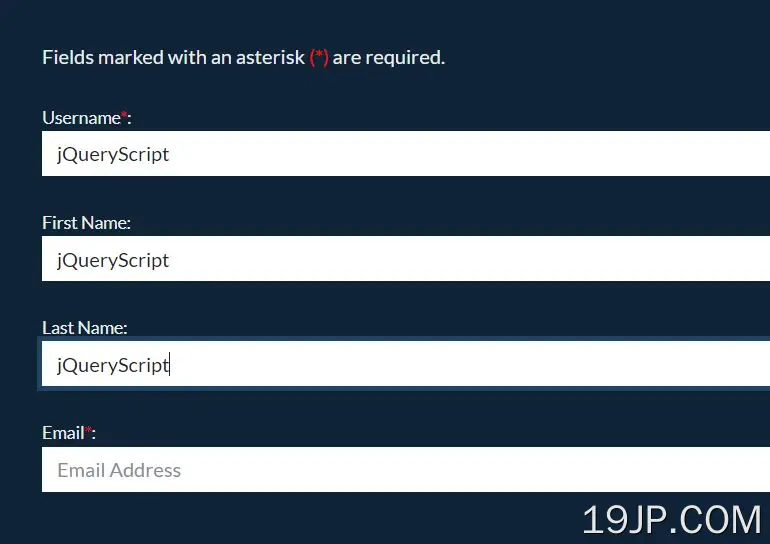 jQuery中 Easy Dynamic Form Creator Tie.js