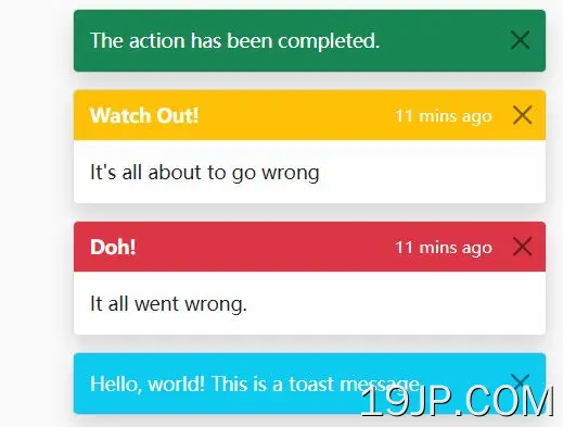 Bootstrap 5 Toast & Snackbar Manager jQuery Toast.js
