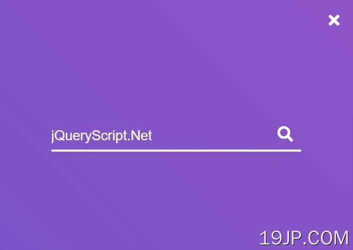 jQuery和CSS3变形全屏网站搜索框