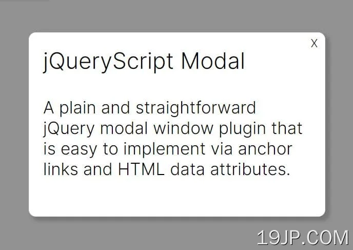 超简单 模式窗口插件 jQuery Modalize