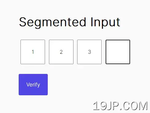 jQuery中 PIN码验证插件 segmentedInput.js