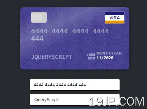 在jQuery Card.js中创建交互式信用卡表单