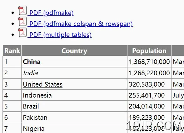 jQuery 终极HTML表导出插件 tableExport.js