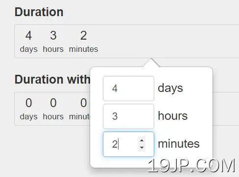jQuery和Bootstrap 最小持续时间选取器插件