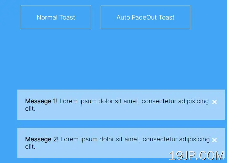 jQuery构建最小Toast消息脚本