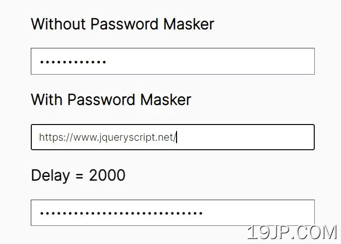 延迟密码屏蔽jQuery插件 jQuery mask Password.js