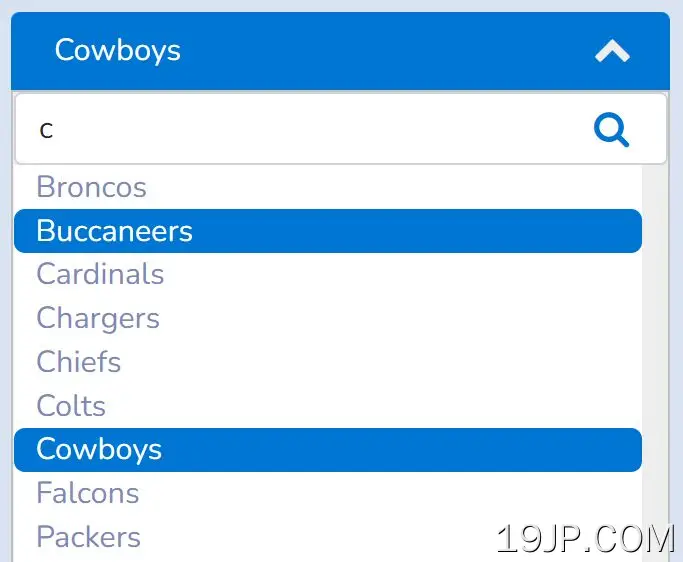 jQuery 自定义可搜索下拉列表插件