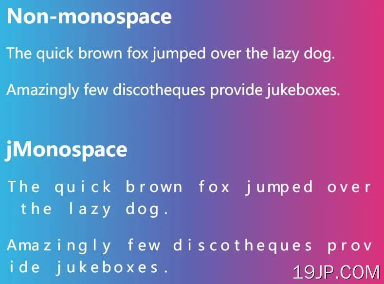 jQuery jMonospace插件创建单间距文本