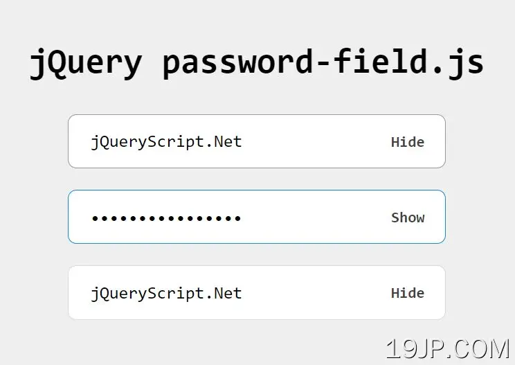 jQuery显示和隐藏密码 password field.js