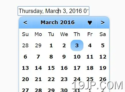 jQuery 简单可自定义日期和时间选择器插件 jSunPicker