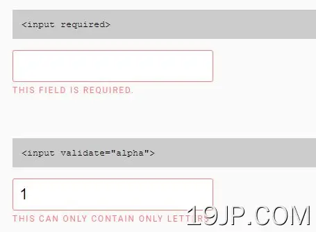 jQuery 最小表单字段验证插件 Validin