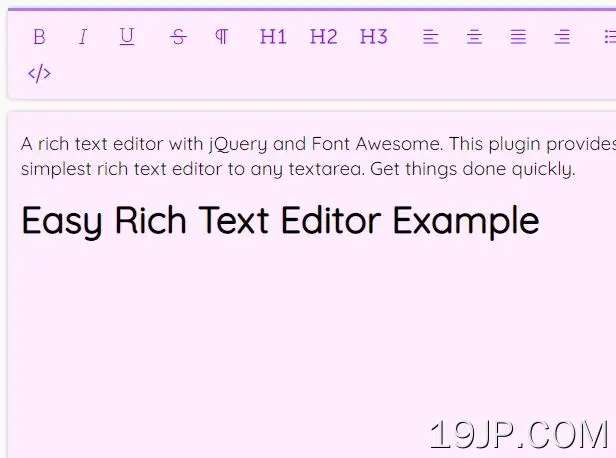 jQuery和字体 简易富文本编辑器真棒
