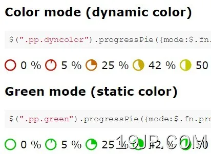 jQuery和SVG 动态饼图样式进度条 progresspieSVG