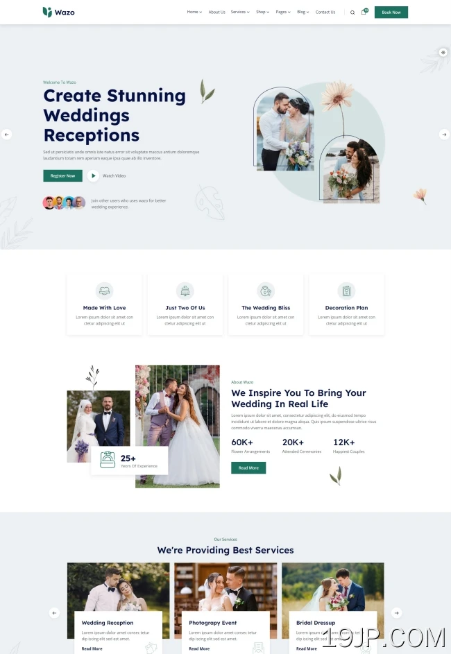 婚礼婚庆婚纱摄影服务网站模板