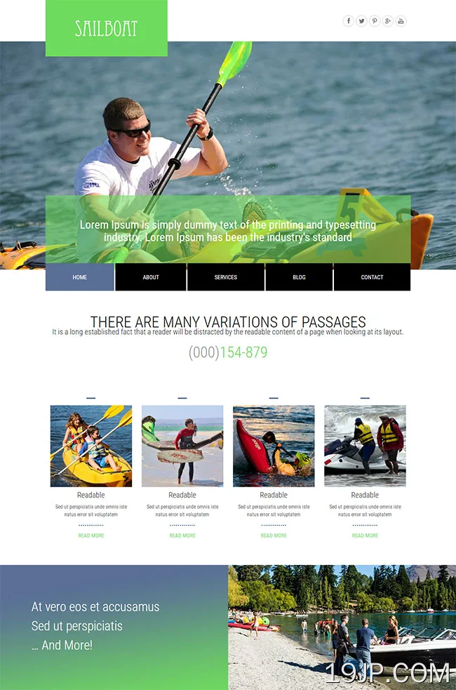 水上划船运动网站模板