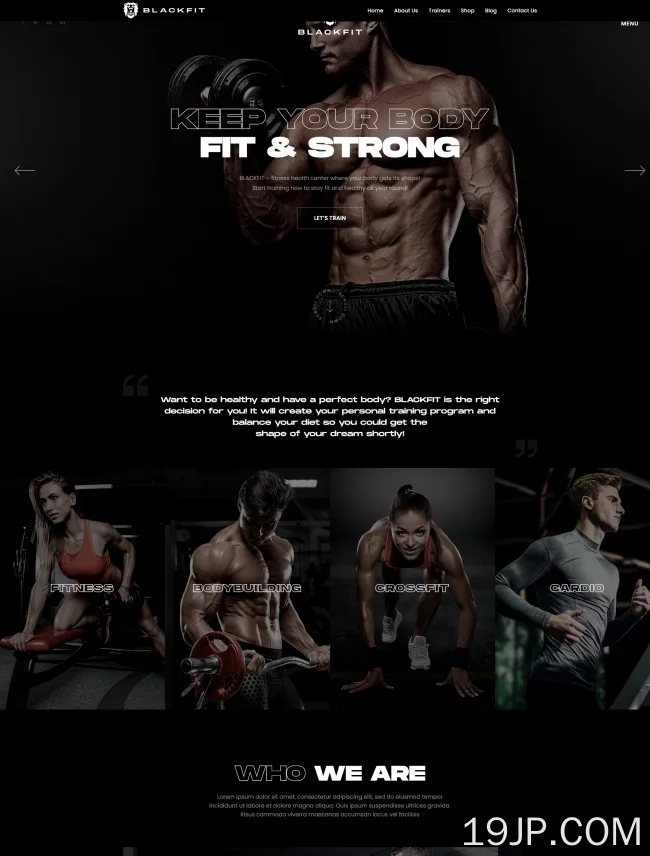 健身美体运动馆健身馆网站模板