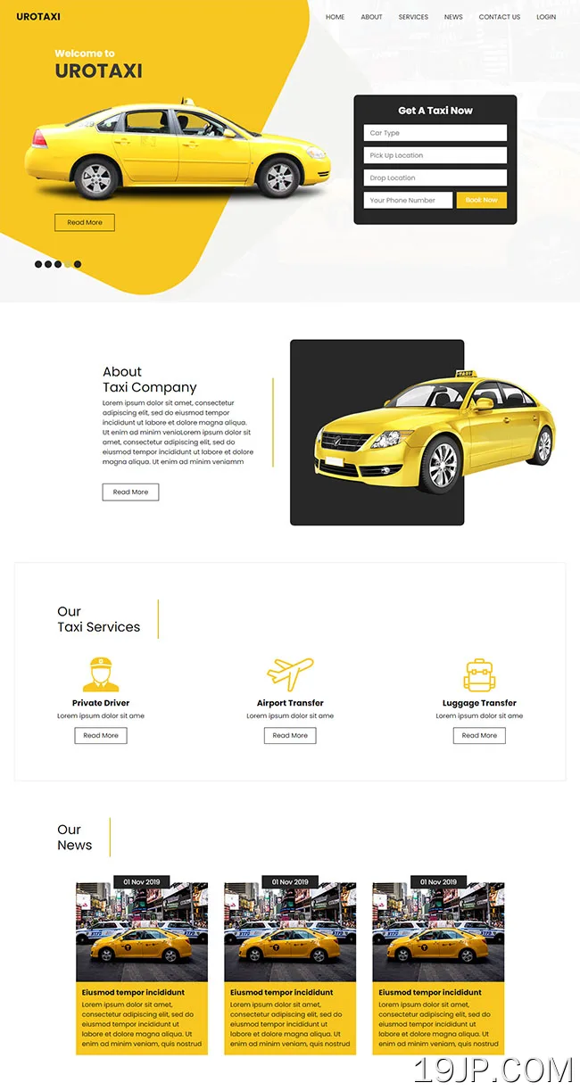 TAXI出租车公司HTML5模板