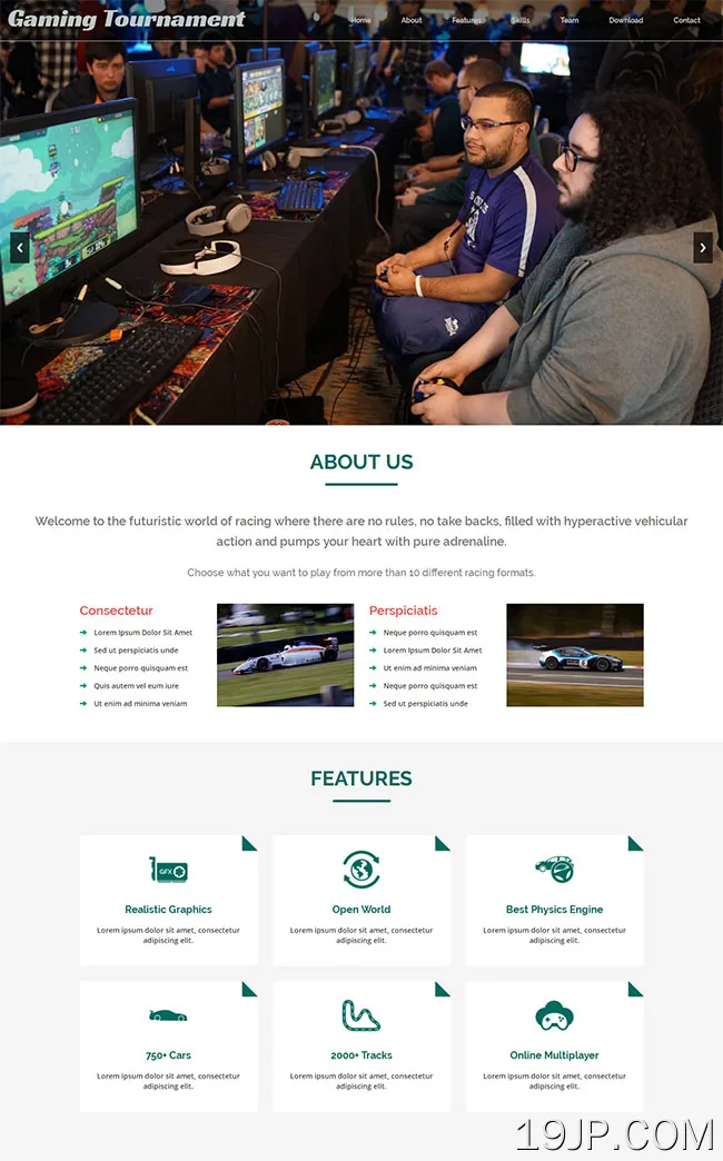 游戏电竞赛事网站模板