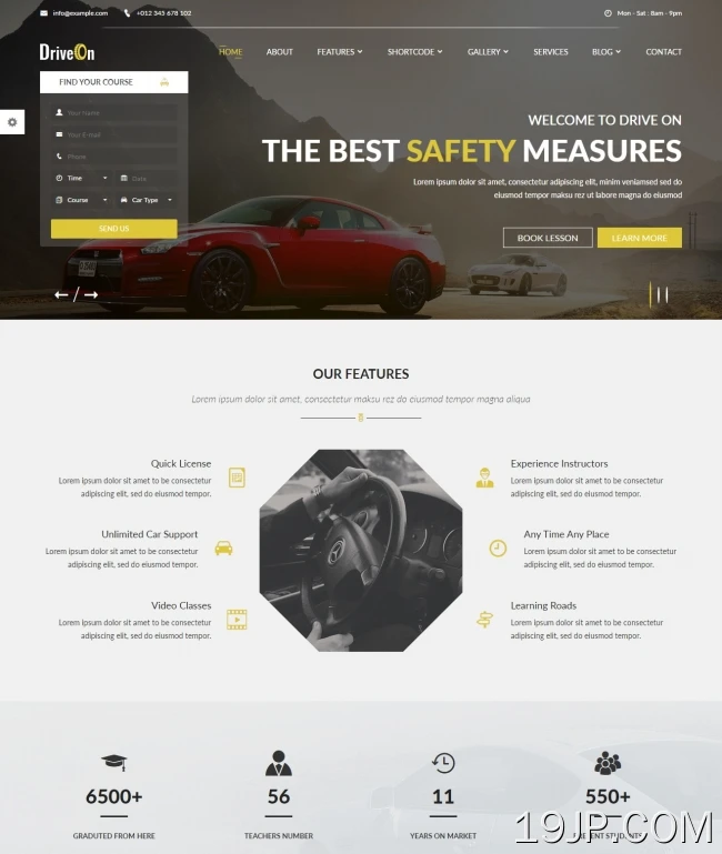 安全驾驶培训机构网站模板