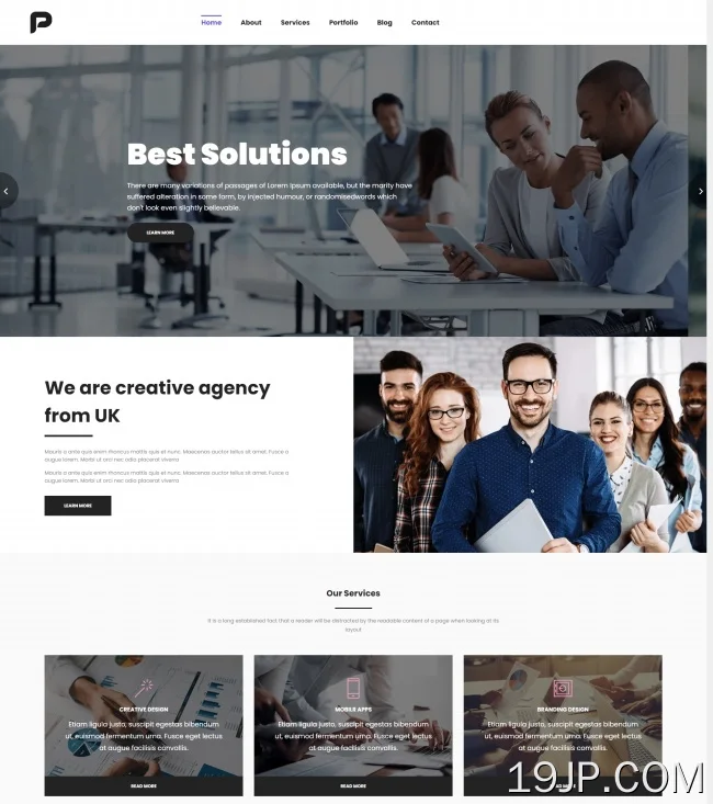创意设计机构HTML5网站模板