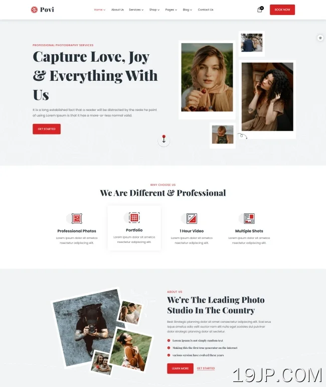 专业摄影服务机构HTML5网站模板